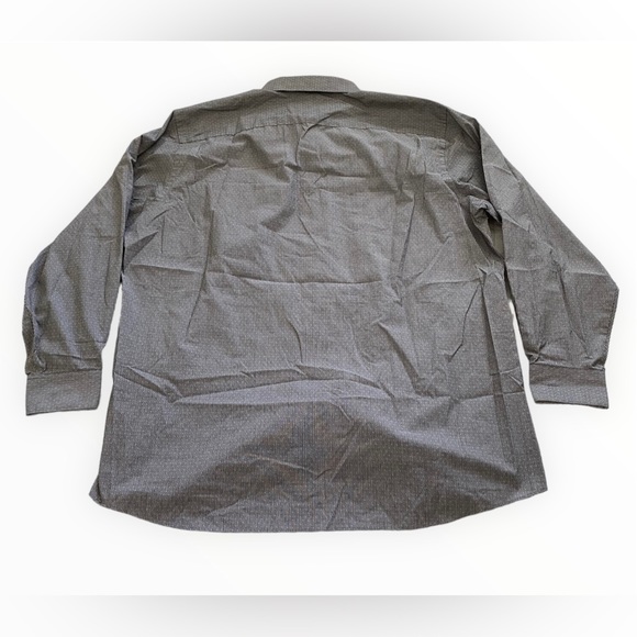 Van Heusen Button Down Shirt Grey Striped Sz L 16-16.5 - Picture 2 of 4